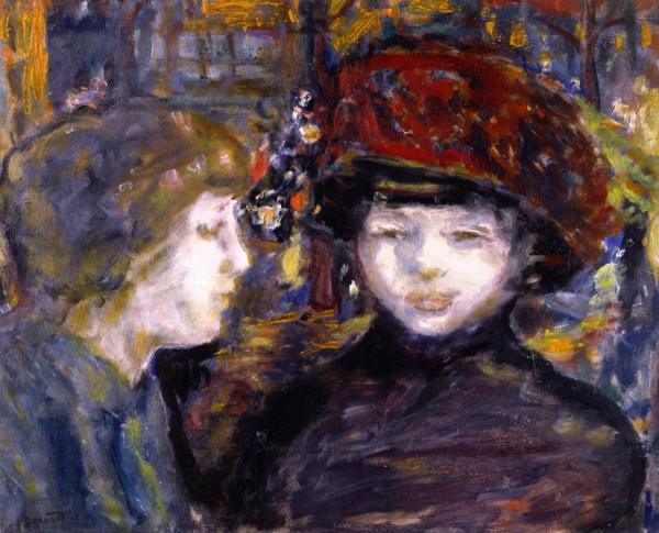 On The Street, Two Figures by Pierre Bonnard