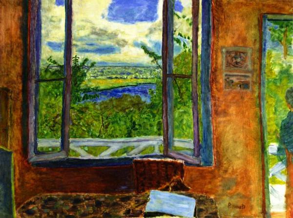Open Window Toward The Seine (vernon) by Pierre Bonnard