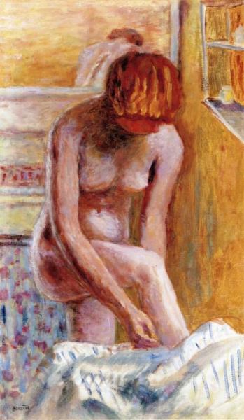 Pink Nude Reflected In A Mirror by Pierre Bonnard
