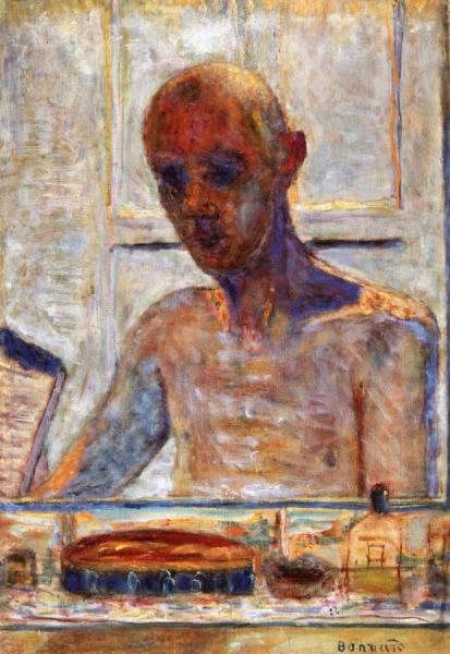 Portrait Of The Artist In The Bathroom Mirror by Pierre Bonnard Oil Painting Reproductions