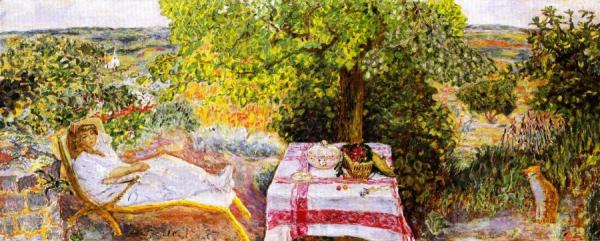 Resting In The Garden by Pierre Bonnard