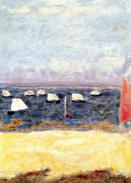 Sailboats, Racing by Pierre Bonnard