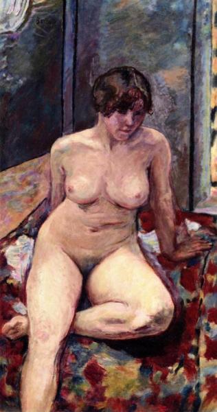 Seated Nude, Bent Leg by Pierre Bonnard Oil Painting Reproductions