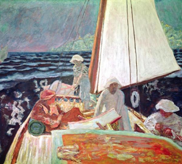 Signac And His Friends Sailing by Pierre Bonnard