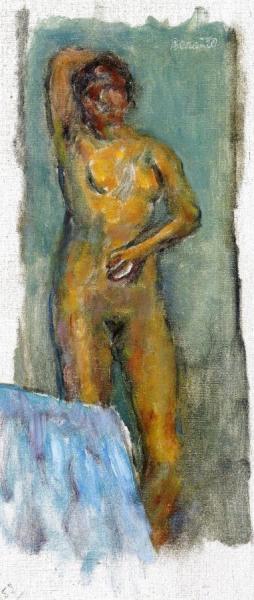 Standing Nude by Pierre Bonnard