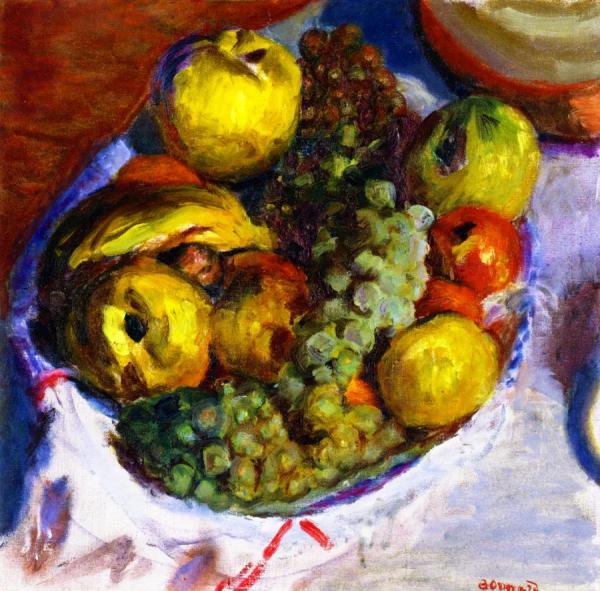 Still Life, Three Bunches Of Grapes by Pierre Bonnard