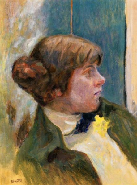 Study For "profile Of A Woman In A Bow Tie" by Pierre Bonnard