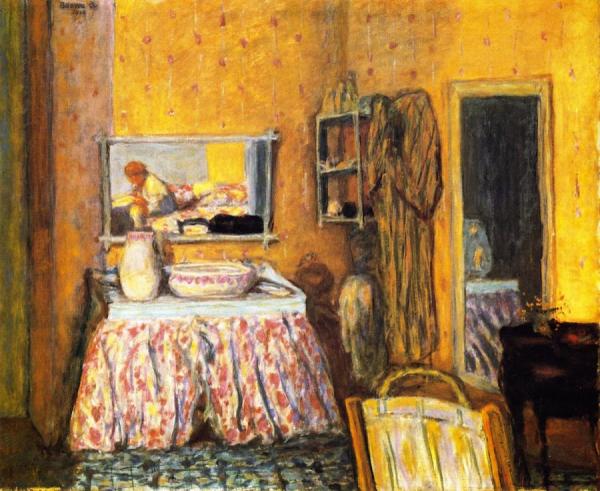 The Bathroom Mirror by Pierre Bonnard