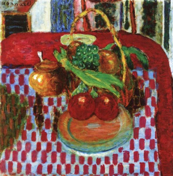 The Checkered Tablecloth by Pierre Bonnard