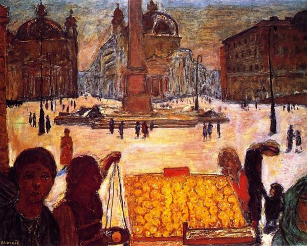 The People's Square In Rome by Pierre Bonnard