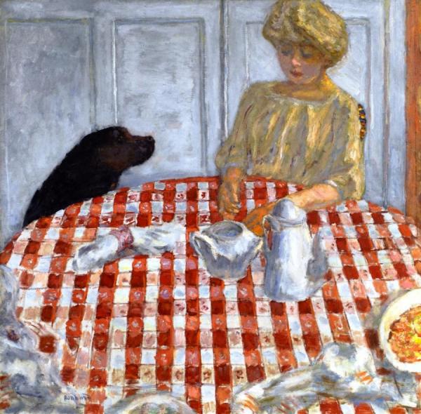 The Red-checked Tablecloth by Pierre Bonnard Oil Painting Reproductions