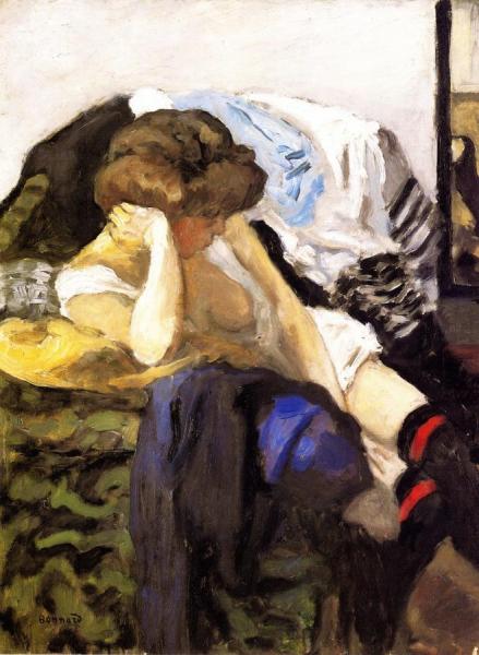 The Red Garters by Pierre Bonnard