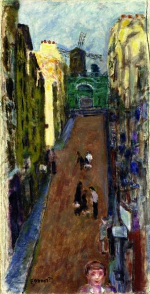 The Rue Tholozé And The Moulin De La Galette by Pierre Bonnard