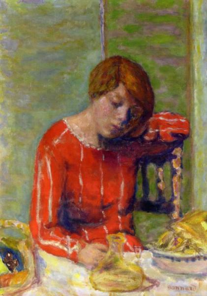 The Striped Blouse by Pierre Bonnard