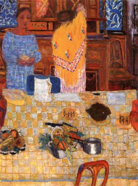 The Yellow Shawl by Pierre Bonnard