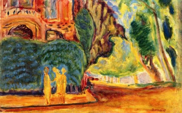 Three Women In A Landscape by Pierre Bonnard