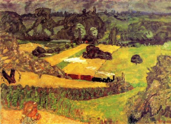 Train And Barges by Pierre Bonnard