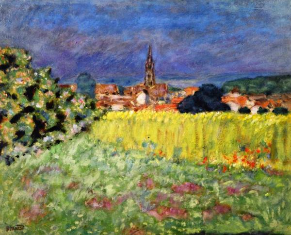 Wheat Field In Front Of A Church by Pierre Bonnard Oil Painting Reproductions