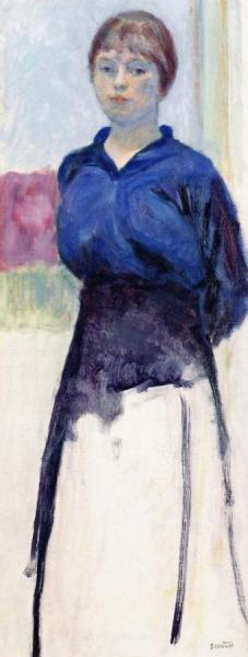 Woman In A Blue Blouse (study) by Pierre Bonnard