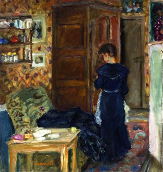 Woman In An Interior by Pierre Bonnard