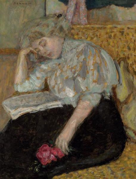 Woman With A Rose by Pierre Bonnard