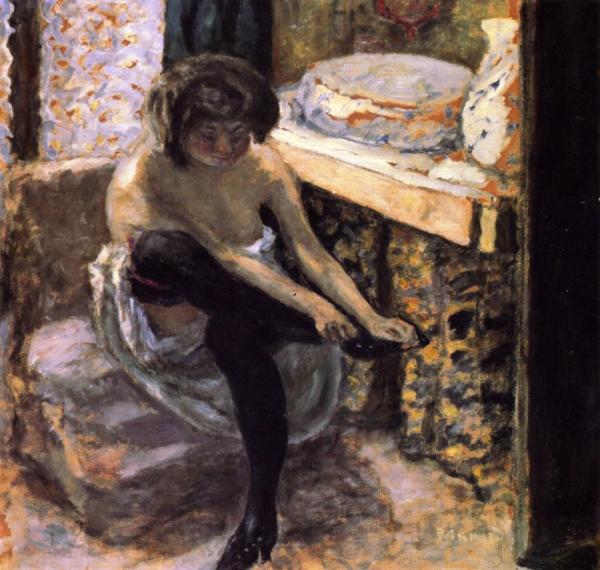Woman With Black Stocings by Pierre Bonnard