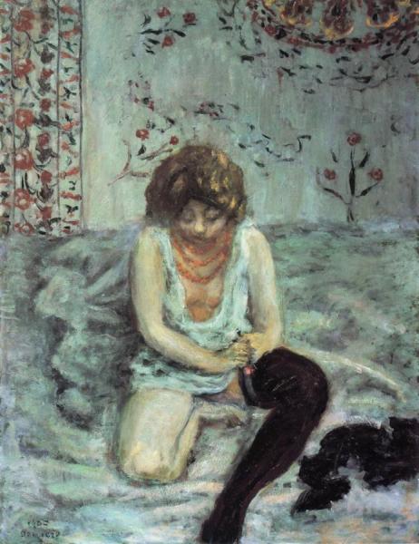 Woman With Black Stockings by Pierre Bonnard Oil Painting Reproductions
