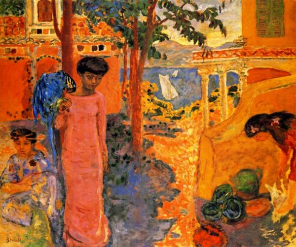 Woman With Parrot by Pierre Bonnard