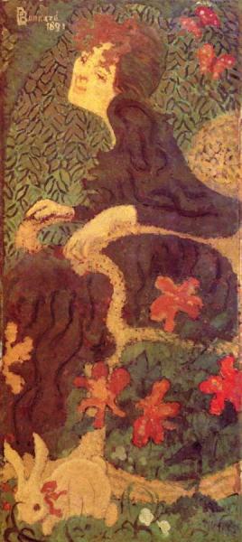 Woman With Rabbit by Pierre Bonnard