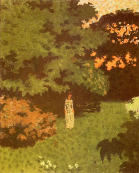 Young Woman In A Landscape by Pierre Bonnard