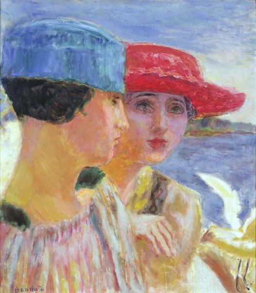 Young Women And A Seagull by Pierre Bonnard