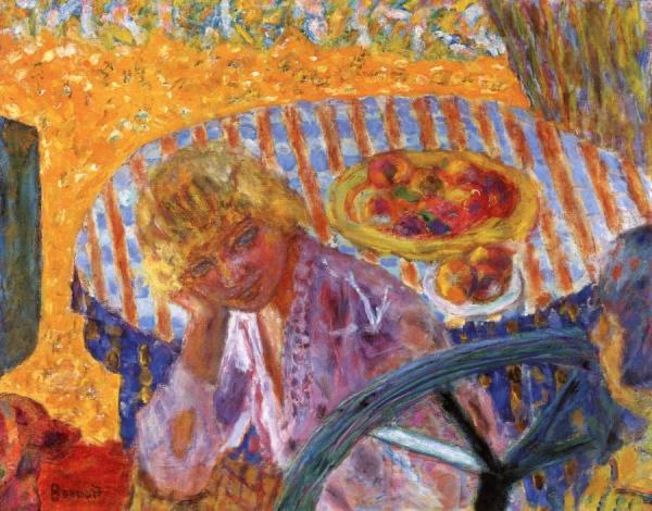 Young Women In The Garden (renée Monchaty And Marthe Bonnard) by Pierre Bonnard