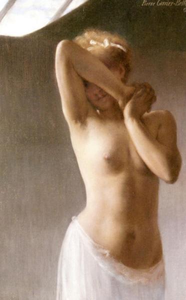 La Première Pose by Pierre Carrier-belleuse