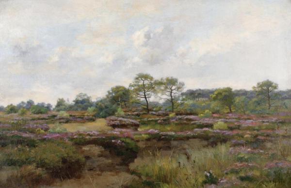 Heather Landscape by Pierre Emmanuel Eugene Damoye