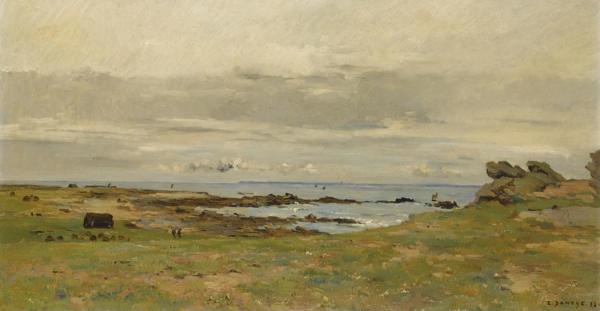 Sur La Cote Bretonne by Pierre Emmanuel Eugene Damoye