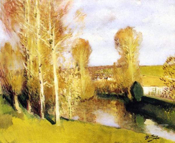 Banks Of The River by Pierre Eugène Montézin