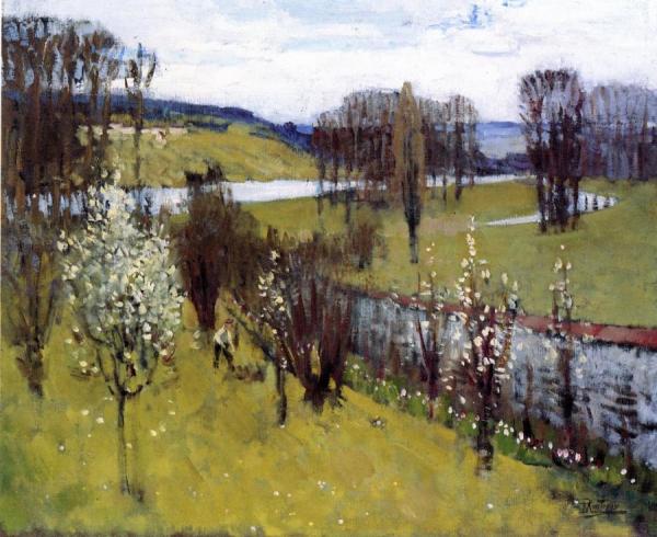 First Flowers by Pierre Eugène Montézin