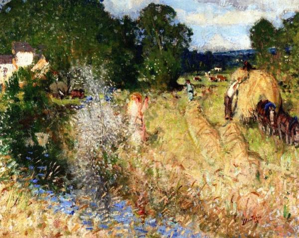 Haying by Pierre Eugène Montézin