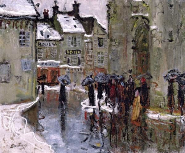 Leaving Mass At Dreux by Pierre Eugène Montézin