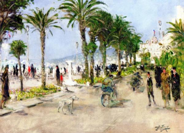 Les Palmiers Sur La Promenade Des Anglais à Nice by Pierre Eugène Montézin Oil Painting Reproductions