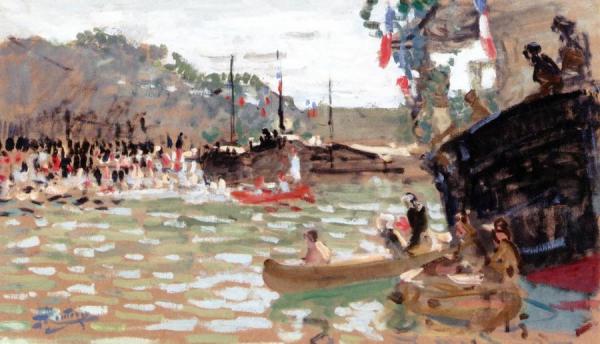 Nogent, July 14th by Pierre Eugène Montézin