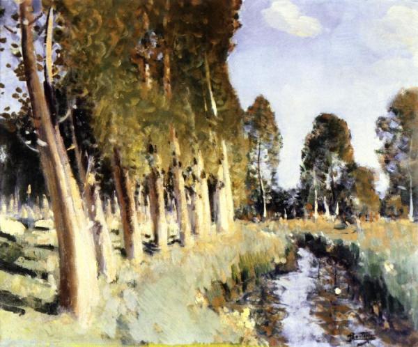 On The Loing by Pierre Eugène Montézin