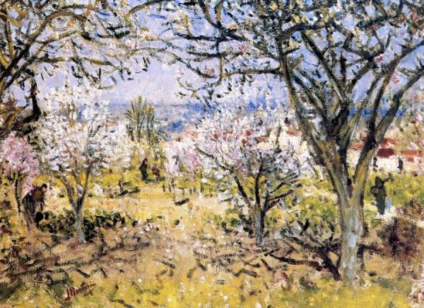 Spring At Moret-sur-loing by Pierre Eugène Montézin