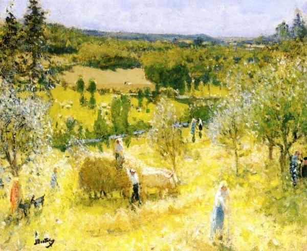 Spring Landscape by Pierre Eugène Montézin