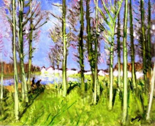 Spring Scene by Pierre Eugène Montézin