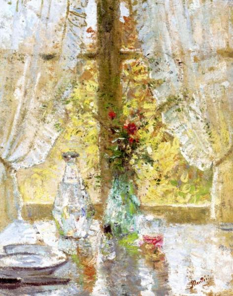 Still Life By The Window by Pierre Eugène Montézin