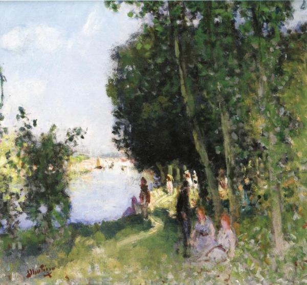 Sunday By The Sea by Pierre Eugène Montézin