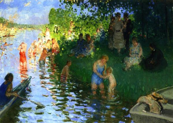 Swimming by Pierre Eugène Montézin