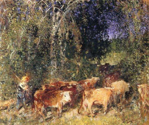 The Herd by Pierre Eugène Montézin