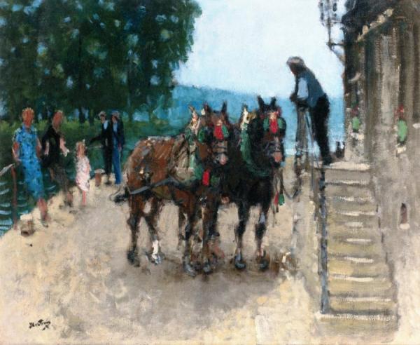 The Quays In Saint Mammes by Pierre Eugène Montézin